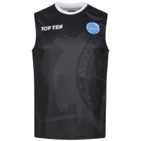 TOP TEN Koszulka bez Rękawów do Kick Lightu Czarna WAKO