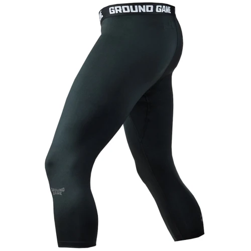GROUND GAME Legginsy 3/4 MMA Męskie Athletic Shadow Black