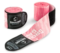 Owijki GROUND GAME Bandaże Bokserskie Prime Pink 4m (elastyczne)