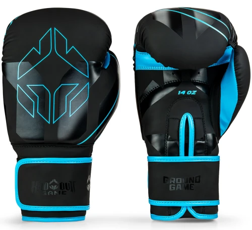 GROUND GAME Rękawice Bokserskie LOGO 3.0 BLUE