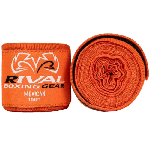 Owijki RIVAL Bandaże Bokserskie MEXICAN Pomarańczowe 4,5m (elastyczne)