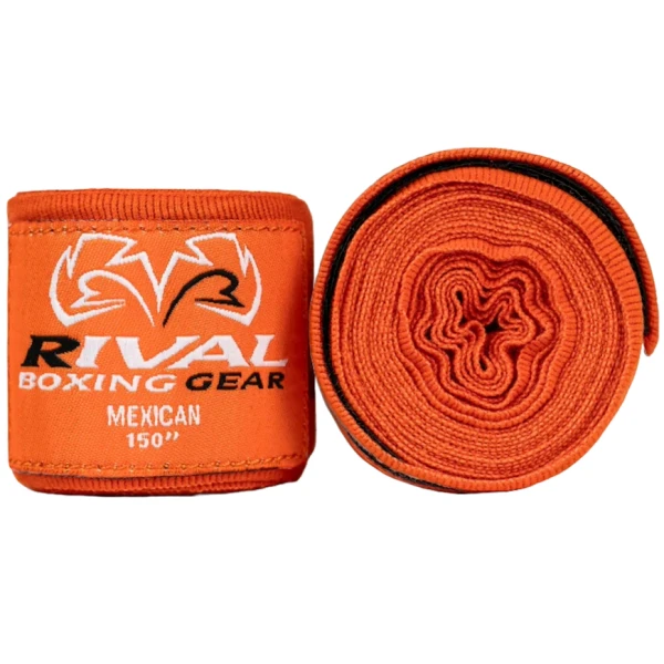 Owijki RIVAL Bandaże Bokserskie MEXICAN Pomarańczowe 4,5m (elastyczne)