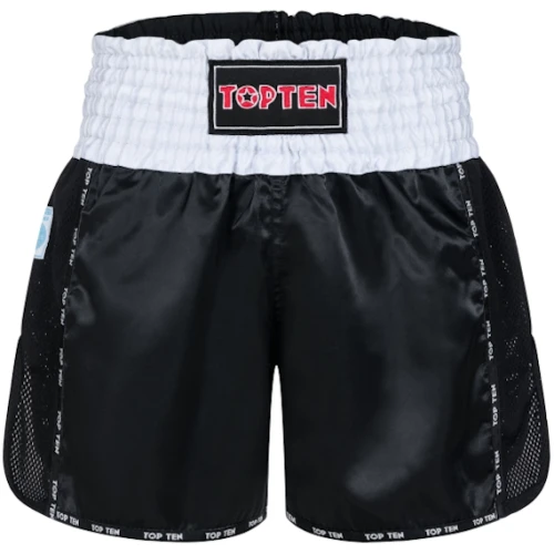 TOP TEN Spodenki do K-1 KICKSOFF Czarne WAKO