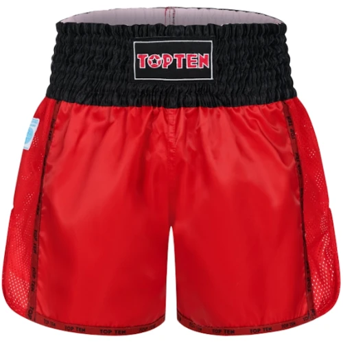 TOP TEN Spodenki do Kickboxingu KICKSOFF Czerwone WAKO