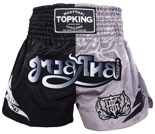 TOP KING Spodenki Muay Thai TKTBS-250 Czarno-Szare