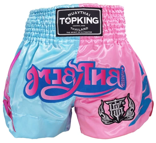 TOP KING Spodenki Muay Thai TKTBS-250 Niebiesko-Różowe