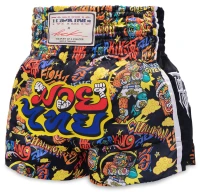 TOP KING x PUCK Spodenki Muay Thai TKXPTBS-01-BK