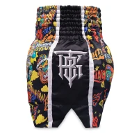 TOP KING x PUCK Spodenki Muay Thai TKXPTBS-01-BK