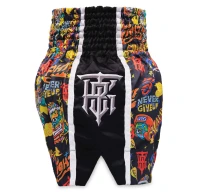 TOP KING x PUCK Spodenki Muay Thai TKXPTBS-01-BK
