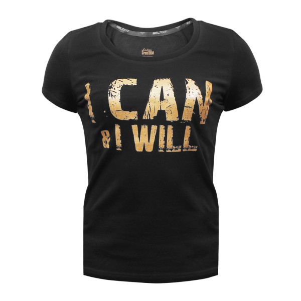 BELTOR T-shirt Damski - I Can & I Will (Slim Fit)