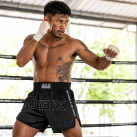 BUSHIDO Spodenki do Kickboxingu / Muay Thai V1 COMBATWEAR Czarne