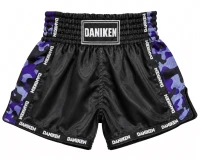 DANIKEN Spodenki do Kickboxingu / Muay Thai SPECIAL CAMO Niebieskie