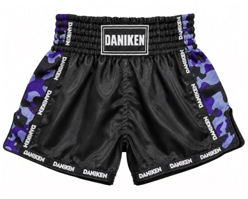 DANIKEN Spodenki do Kickboxingu / Muay Thai SPECIAL CAMO Niebieskie