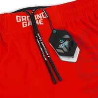 GROUND GAME Lekkie Spodenki MMA Polska 3.0 Czerwone