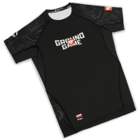 GROUND GAME Rashguard MMA Polska 3.0 Czarny Krótki Rękaw