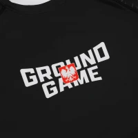 GROUND GAME Rashguard MMA Polska 3.0 Czarny Krótki Rękaw