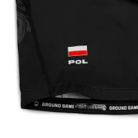 GROUND GAME Rashguard MMA Polska 3.0 Czarny Krótki Rękaw