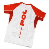 GROUND GAME Rashguard MMA Polska 3.0 Biało-Czerwony Krótki Rękaw