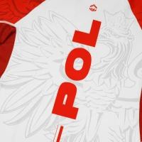 GROUND GAME Rashguard MMA Polska 3.0 Biało-Czerwony Krótki Rękaw