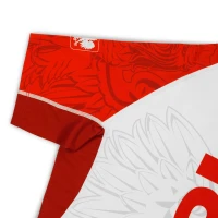 GROUND GAME Rashguard MMA Polska 3.0 Biało-Czerwony Krótki Rękaw