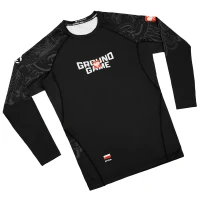 GROUND GAME Rashguard MMA Polska 3.0 Czarny Długi Rękaw