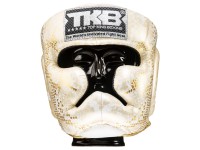 TOP KING Kask Bokserski Sparingowy Snake Skin Jasnozłoty