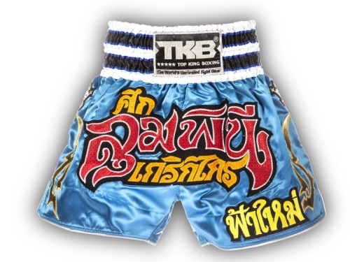 TOP KING Spodenki Muay Thai Lumpinee Niebieskie