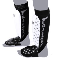 FAIRTEX Ochraniacze Piszczeli i Stopy SP6 Neoprene do MMA Biało-Czarne