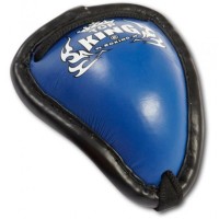 TOP KING Suspensor Ochraniacz Krocza Muay Thai Metalowy Niebieski