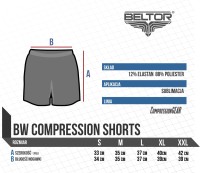 BELTOR Spodenki MMA Obcisłe Vale Tudo Red Stains