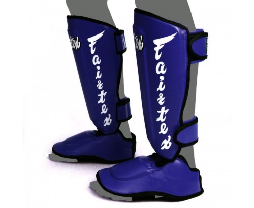 FAIRTEX Ochraniacze Piszczeli SP7 Twister Niebieskie (odpinana stopa)