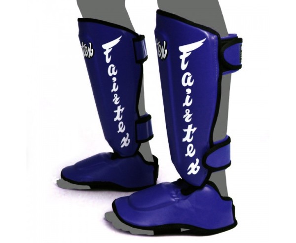 FAIRTEX Ochraniacze Piszczeli SP7 Twister Niebieskie (odpinana stopa)