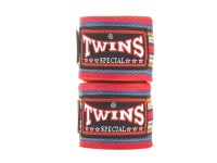 Owijki TWINS Bandaże Bokserskie CH-2 Czerwone 5m (bawełniane)