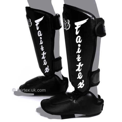 FAIRTEX Ochraniacze Piszczeli SP7 Twister Czarne (odpinana stopa)