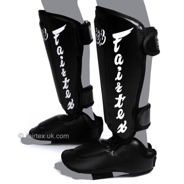 FAIRTEX Ochraniacze Piszczeli SP7 Twister Czarne (odpinana stopa)