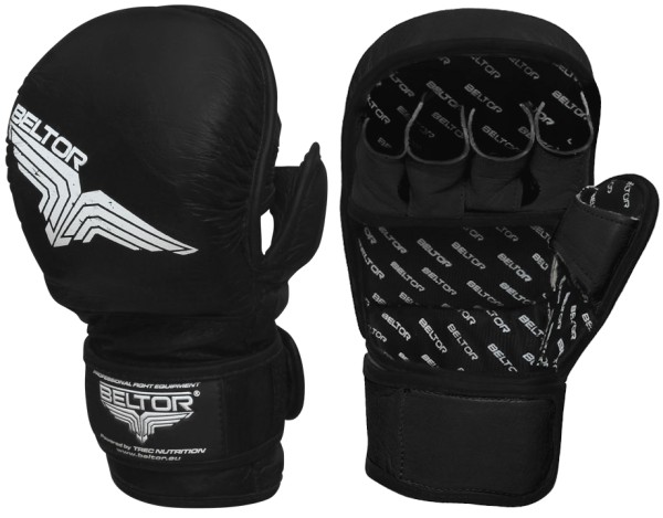BELTOR Rękawice MMA / Krav Maga Sparingowe Training Czarne