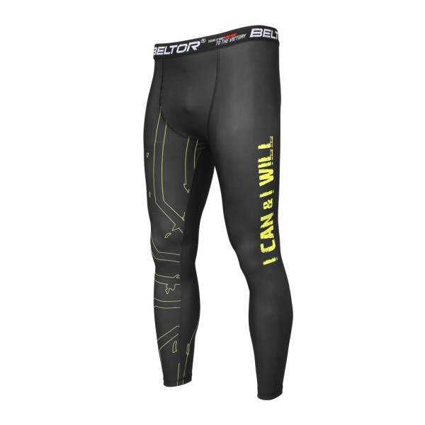 BELTOR Legginsy MMA Męskie - I Can & I Will