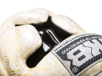 TOP KING Kask Bokserski Sparingowy Snake Skin Jasnozłoty