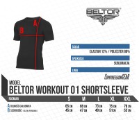 BELTOR Rashguard MMA Workout Krótki Rękaw