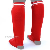 FAIRTEX Ochraniacze Piszczeli i Stopy Elastyczne z Rzepem Czerwone