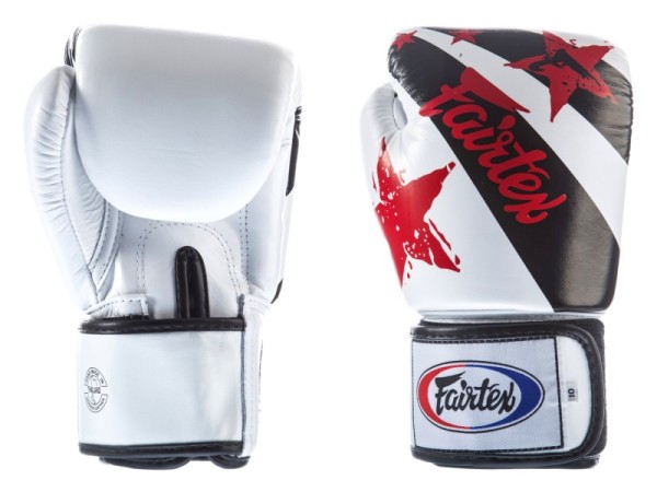FAIRTEX Rękawice Bokserskie BGV1-N Nation Print Białe