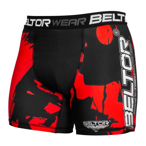 BELTOR Spodenki MMA Obcisłe Vale Tudo Red Stains