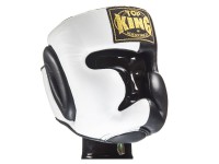 TOP KING Kask Bokserski Extra Coverage Biało-Czarny