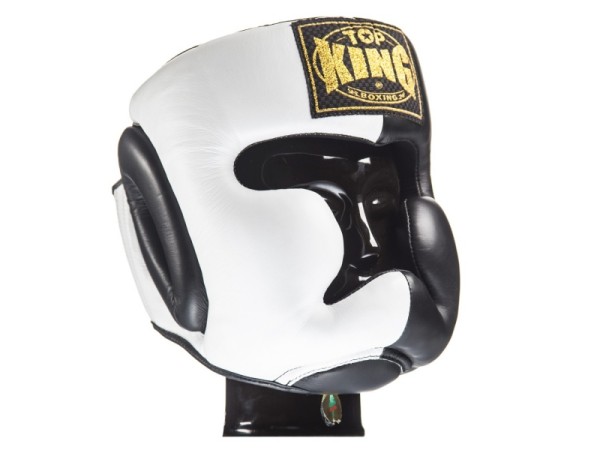 TOP KING Kask Bokserski Extra Coverage TKHGEC-LV Czarno-Biały