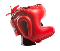 TWINS Kask Bokserski z Osłoną Nosa i Brody HGL-10 Czerwony