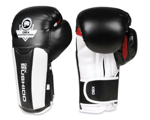 BUSHIDO Rękawice Bokserskie DBX Biało-Czarne