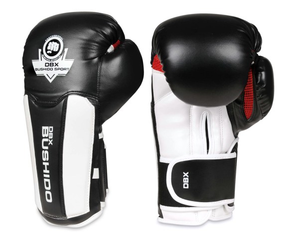BUSHIDO Rekawice Bokserskie DBX Bialo-Czarne