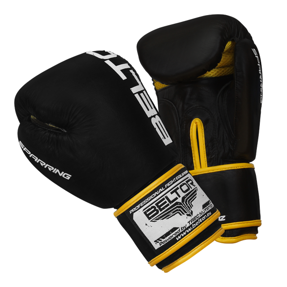 BELTOR Rękawice Bokserskie Sparring Czarne