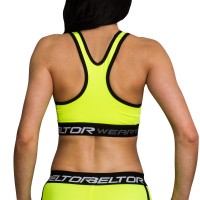 BELTOR Stanik Sportowy Top Damski Yellow Neon 01
