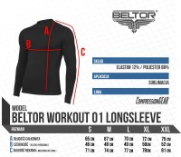 BELTOR Rashguard MMA Workout Długi Rękaw